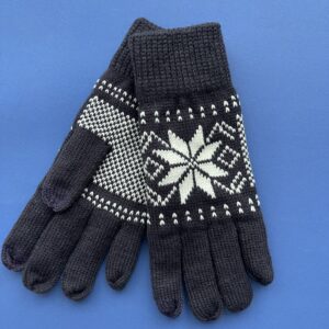 Vyriškos pirštinės žvaigždė - juodos