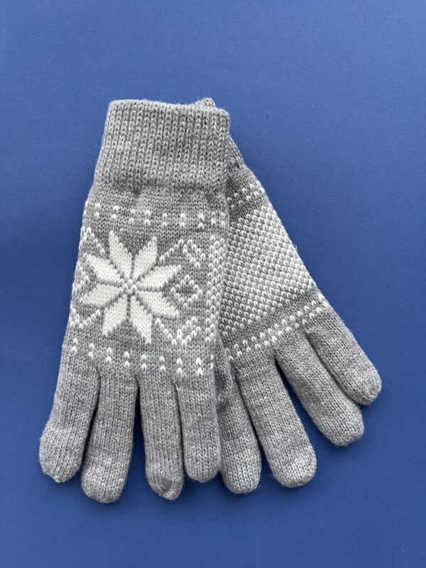 Vyriškos pirštinės žvaigždė - pilkos