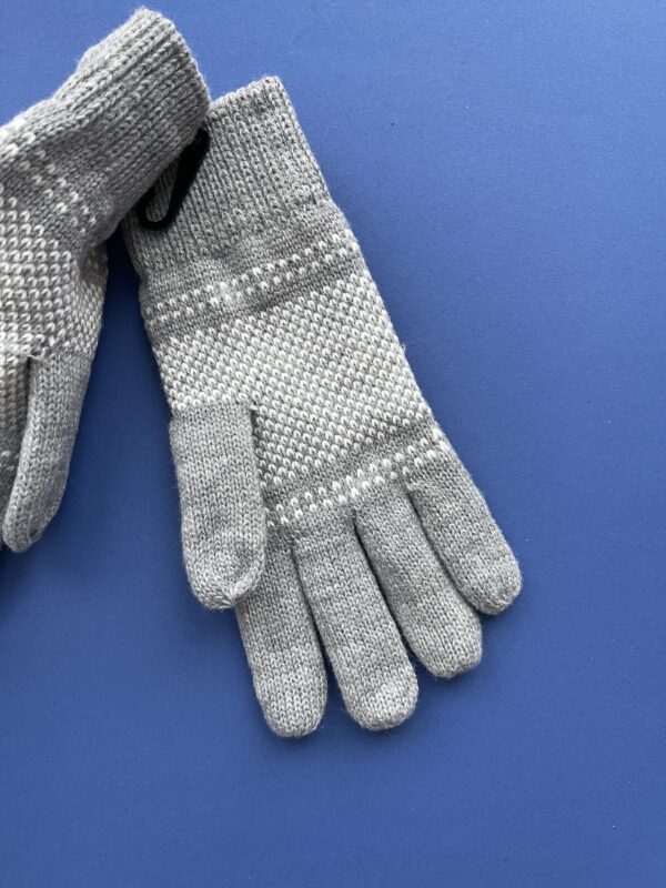 Vyriškos pirštinės žvaigždė - pilkos